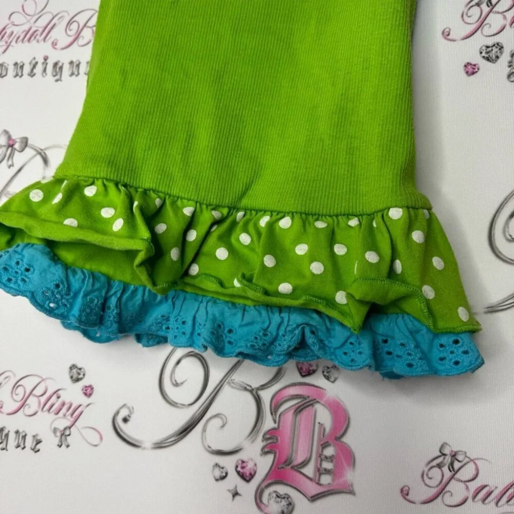 Disney tinkerbell tank top ruffle frill bottom sparkly decal fairy sweet y2k